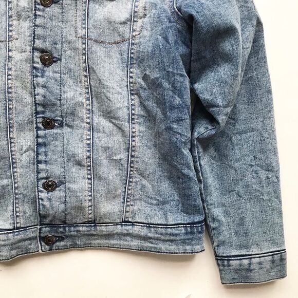 H&M sherpa lined denim jacket EUC 11-12Y - Picture 3 of 6